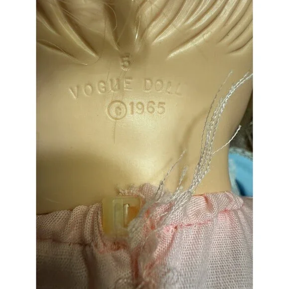 222” Vintage Vogue BABY DEAR ONE Blonde/Blue Eyes Doll Redesigned Face 1965 - Picture 8 of 15